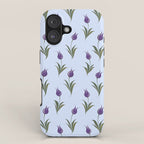 Turkish Ebru - Purple Tulip iPhone Case Gallery Image 1
