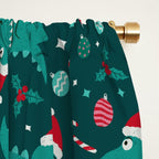Christmas Dinosaurs Dinos Dinosaur Window Curtain Gallery Image 2