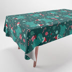 Christmas Dinosaurs Dinos Dinosaur Tablecloth Gallery Image 1