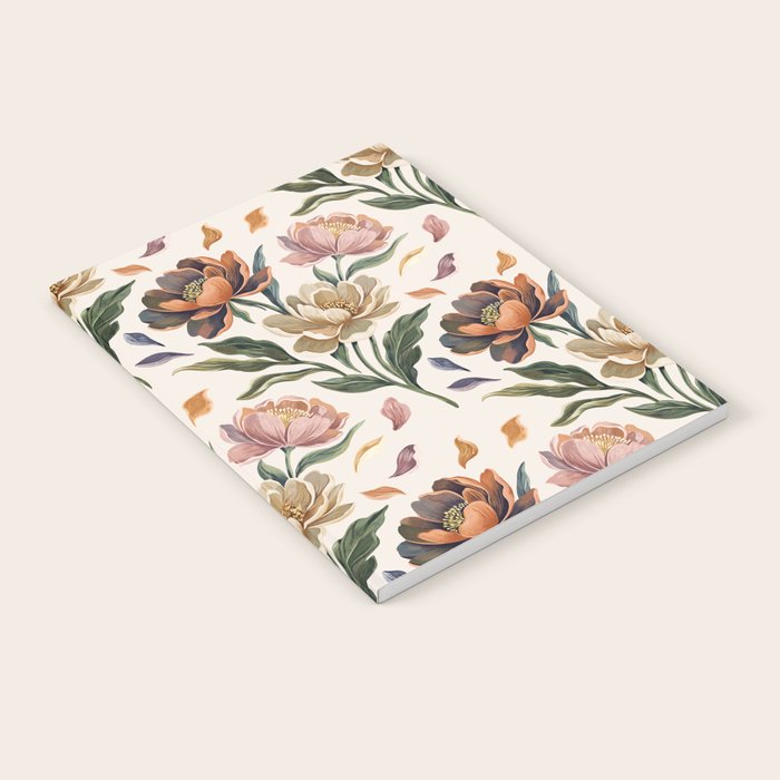 Hand Painted Peony Florals Notebook Gallery Image 2