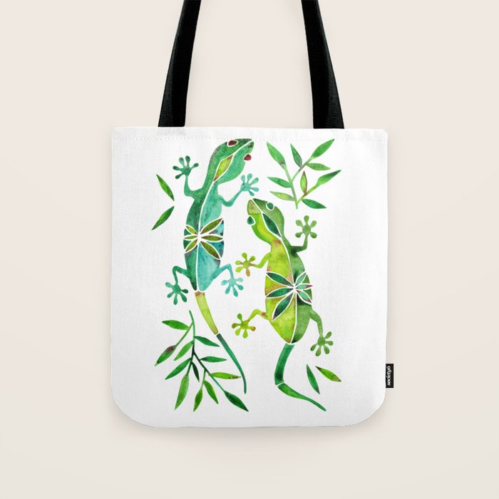 Geckos - Green Palette Tote Bag Gallery Image 1