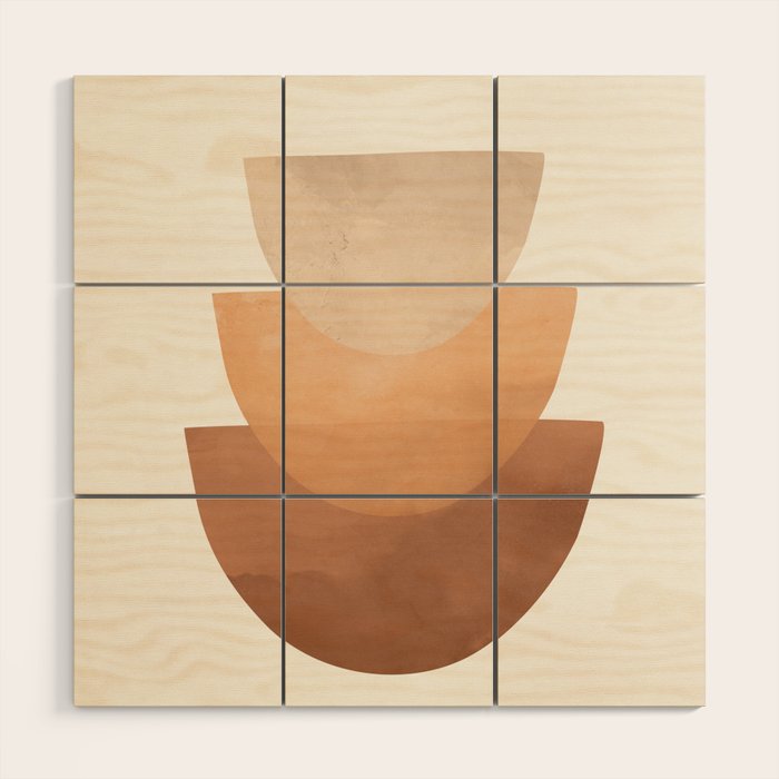 Abstract Rock Geometry 06 Wood Wall Art Gallery Image 1