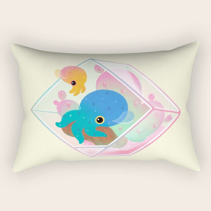 Ocean terrarium - Bobtail squids Rectangular Pillow Gallery Image 2