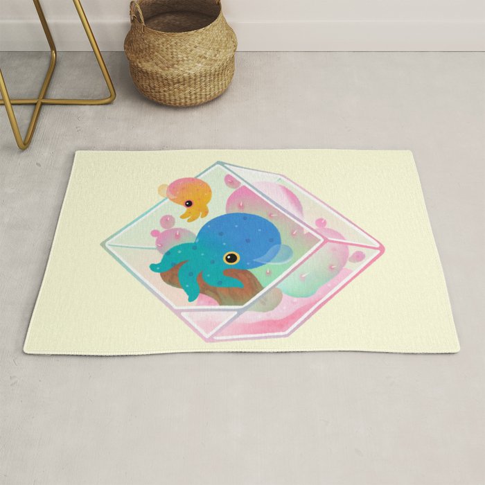 Ocean terrarium - Bobtail squids Rug Gallery Image 1