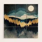 Indigo Night Wood Wall Art Gallery Image 1