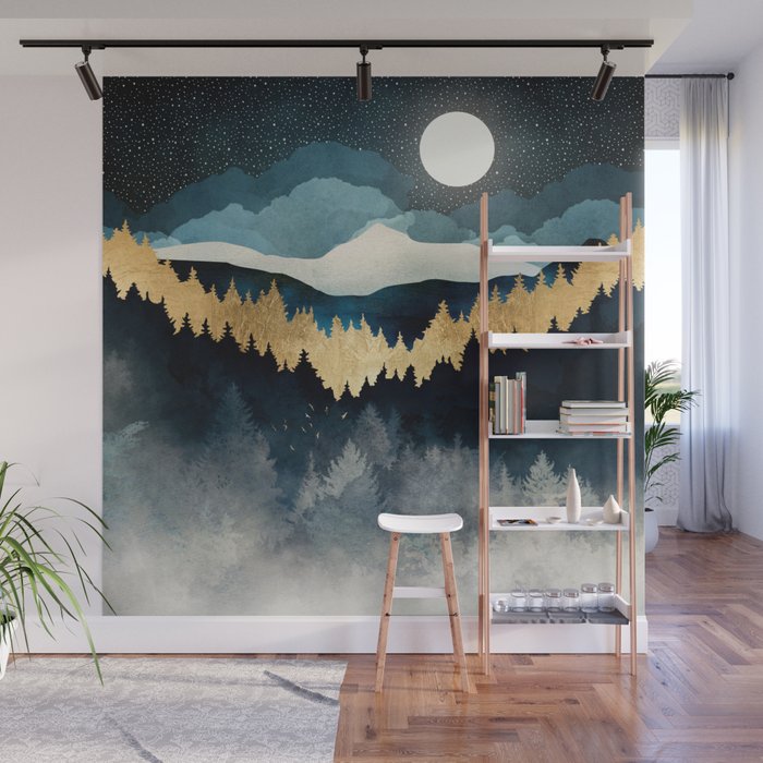 Indigo Night Wall Mural Gallery Image 1