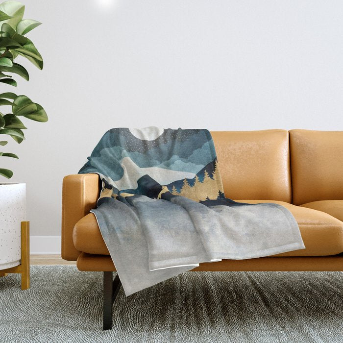 Indigo Night Throw Blanket Gallery Image 1
