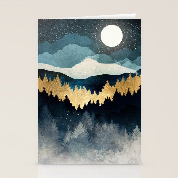 Indigo Night Stationery Card Gallery Image 1