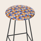 Bold Retro Checks Pattern - Small XXIX Stool Gallery Image 2