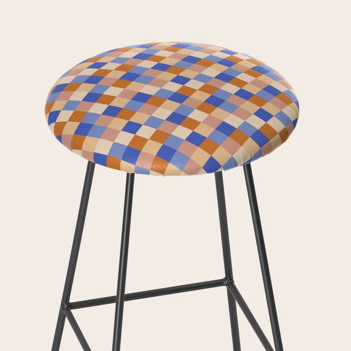 Bold Retro Checks Pattern - Small XXIX Stool Gallery Image 2