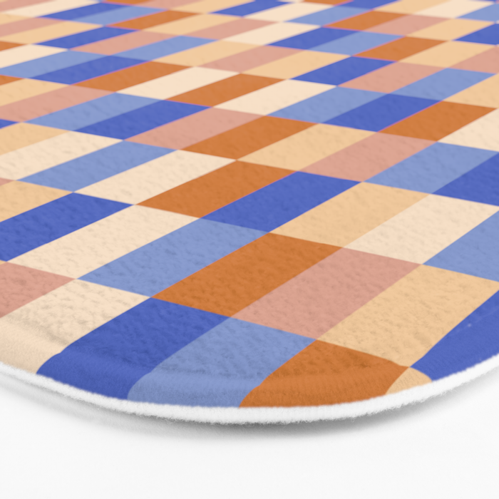 Bold Retro Checks Pattern - Small XXIX Bath Mat Gallery Image 3