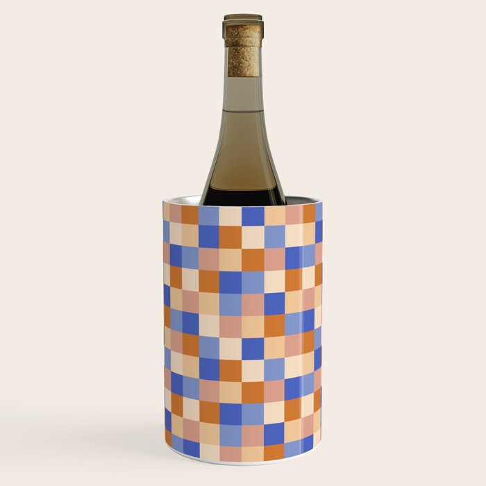Bold Retro Checks Pattern - Small XXIX Wine Chiller Gallery Image 1