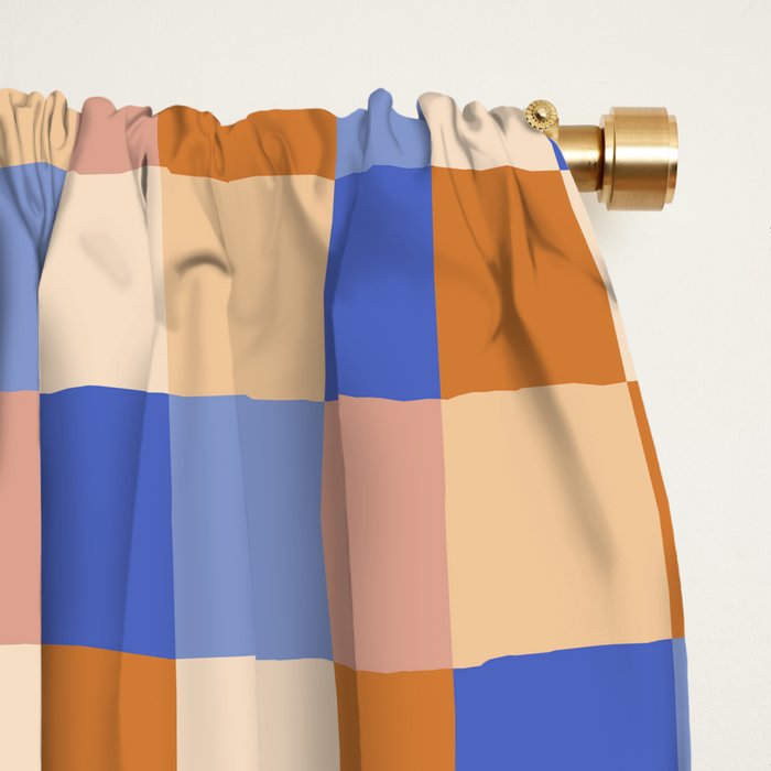 Bold Retro Checks Pattern - Small XXIX Window Curtain Gallery Image 2