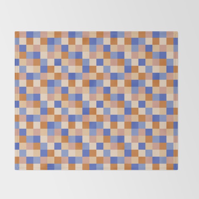 Bold Retro Checks Pattern - Small XXIX Throw Blanket Gallery Image 2