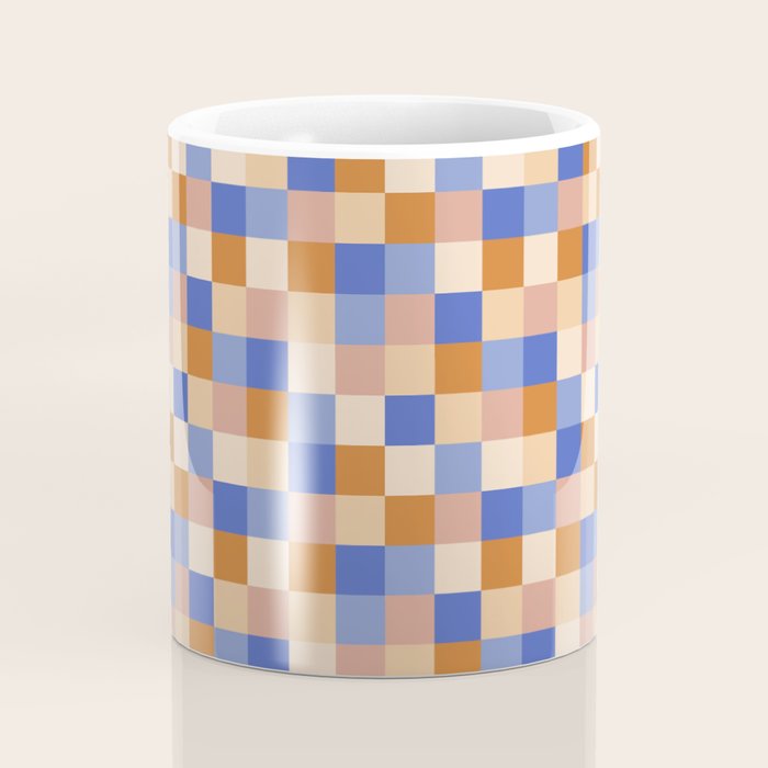 Bold Retro Checks Pattern - Small XXIX Coffee Mug Gallery Image 4