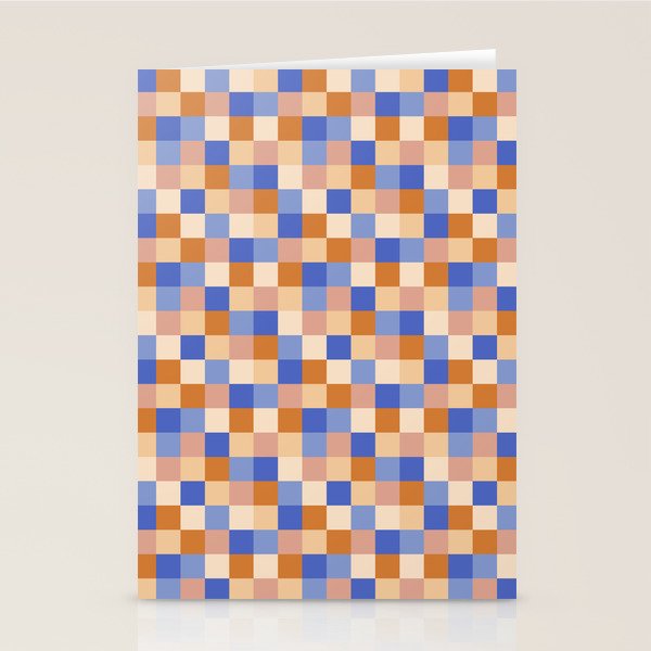 Bold Retro Checks Pattern - Small XXIX Stationery Card Gallery Image 2