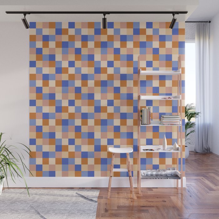 Bold Retro Checks Pattern - Small XXIX Wall Mural Gallery Image 1