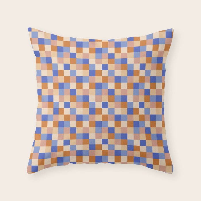 Bold Retro Checks Pattern - Small XXIX Throw Pillow Gallery Image 6