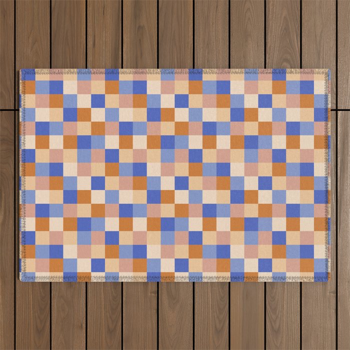Bold Retro Checks Pattern - Small XXIX Outdoor Rug Gallery Image 1