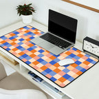 Bold Retro Checks Pattern - Small XXIX Desk Mat Gallery Image 2