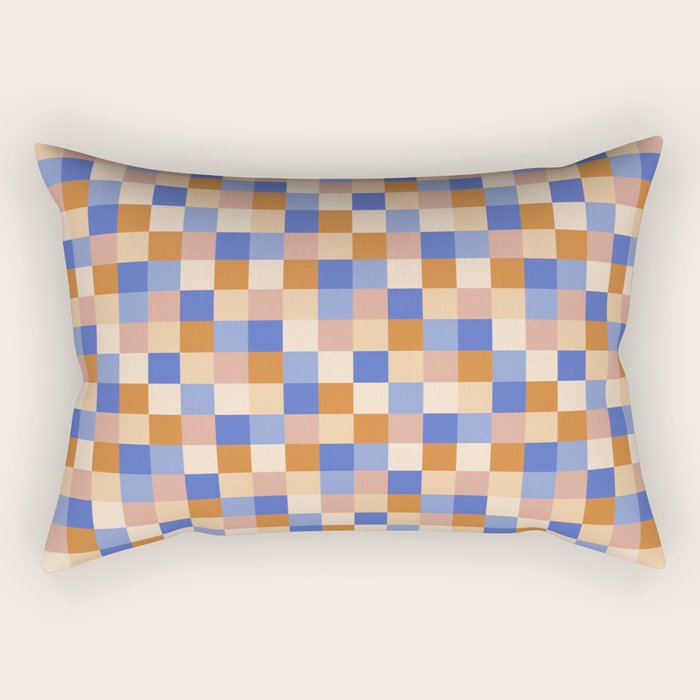 Bold Retro Checks Pattern - Small XXIX Rectangular Pillow Gallery Image 2