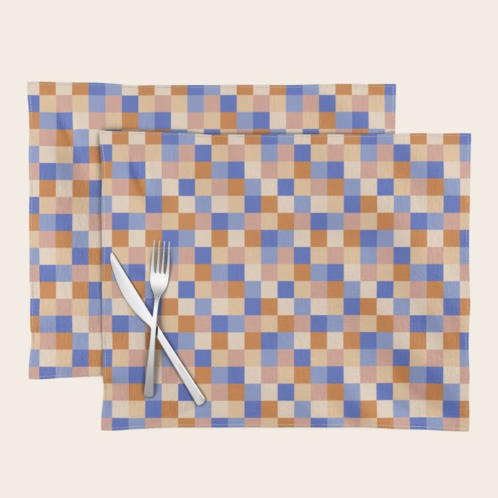 Bold Retro Checks Pattern - Small XXIX Placemat Gallery Image 1