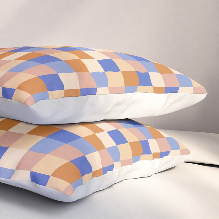 Bold Retro Checks Pattern - Small XXIX Pillow Sham Gallery Image 3