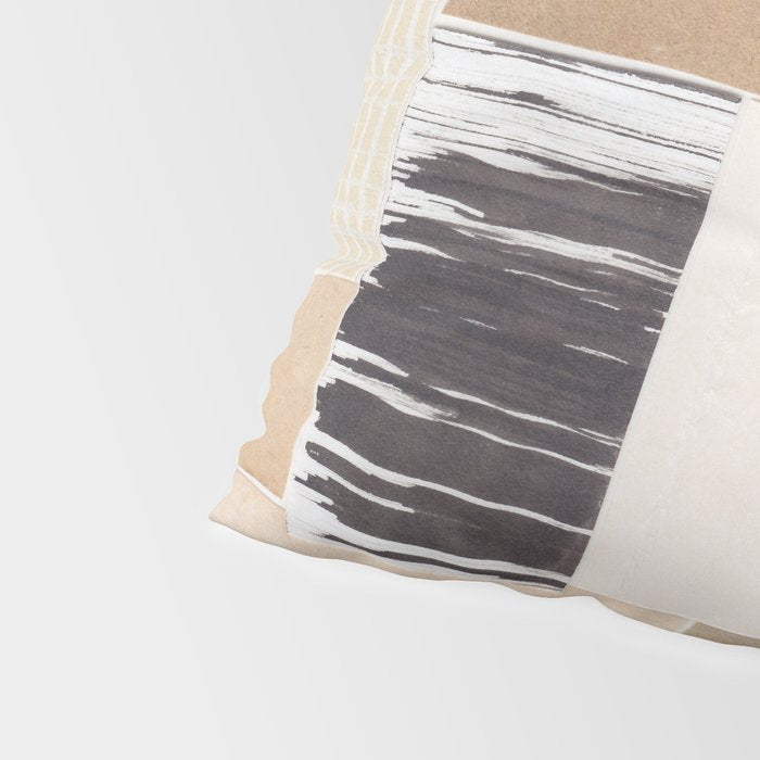 Plan / Mixed Media Collage Pillow Sham Gallery Image 4