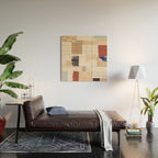 Plan / Mixed Media Collage Wood Wall Art Gallery Image 2