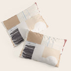 Plan / Mixed Media Collage Pillow Sham Gallery Image 3