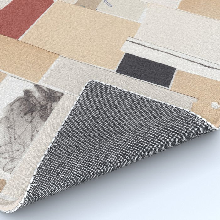 Plan / Mixed Media Collage Rug Gallery Image 4