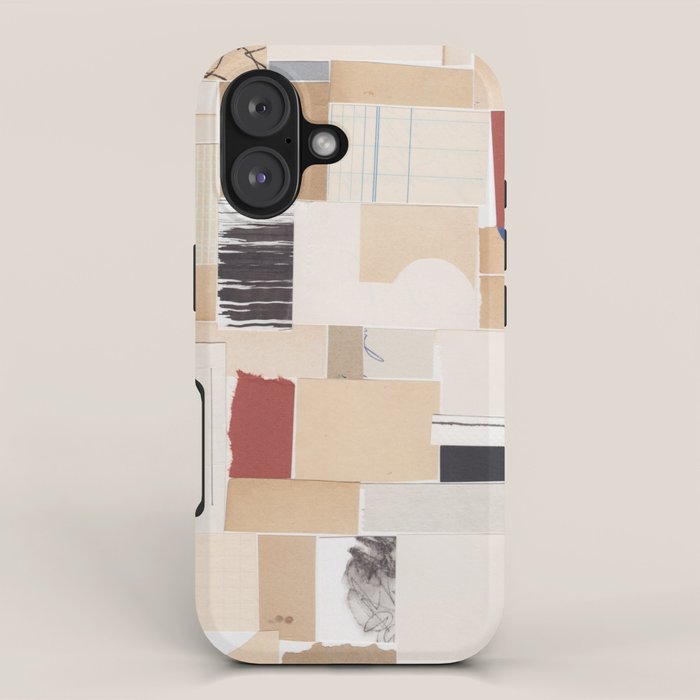 Plan / Mixed Media Collage iPhone Case Gallery Image 1