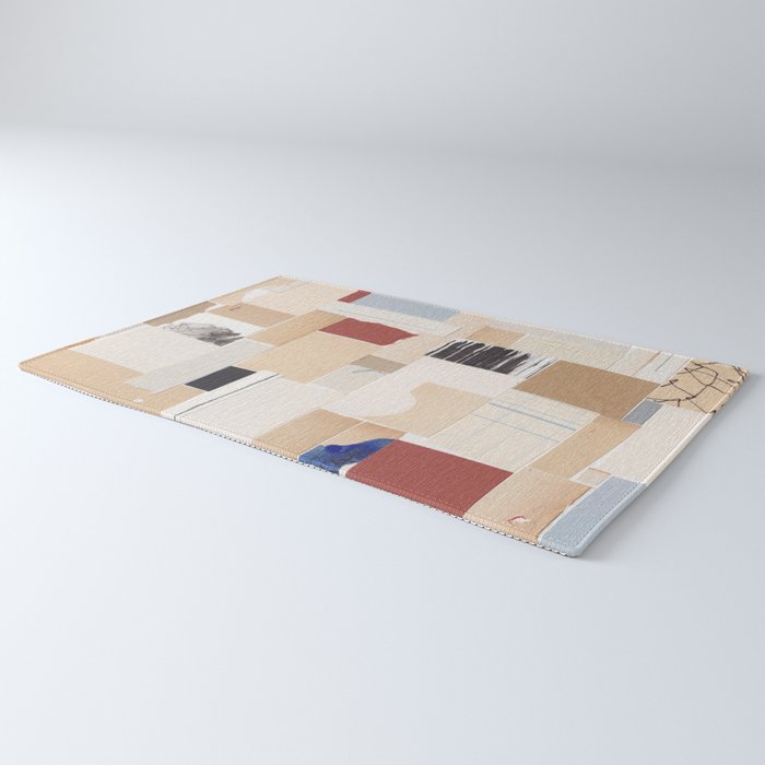 Plan / Mixed Media Collage Rug Gallery Image 3