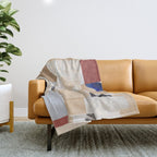 Plan / Mixed Media Collage Throw Blanket Gallery Image 1