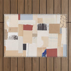 Plan / Mixed Media Collage Outdoor Rug Gallery Image 1