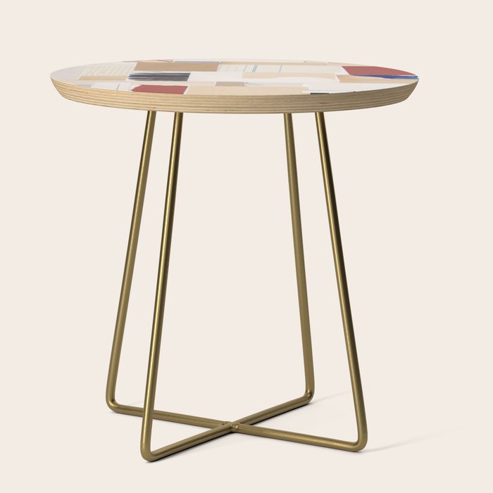 Plan / Mixed Media Collage Side Table Gallery Image 1