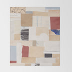 Plan / Mixed Media Collage Throw Blanket Gallery Image 2