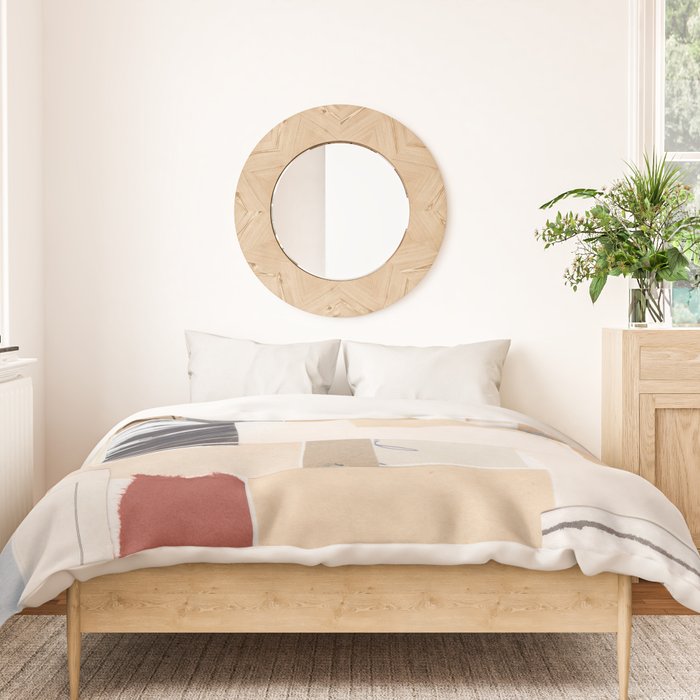 Plan / Mixed Media Collage Duvet Cover Gallery Image 3