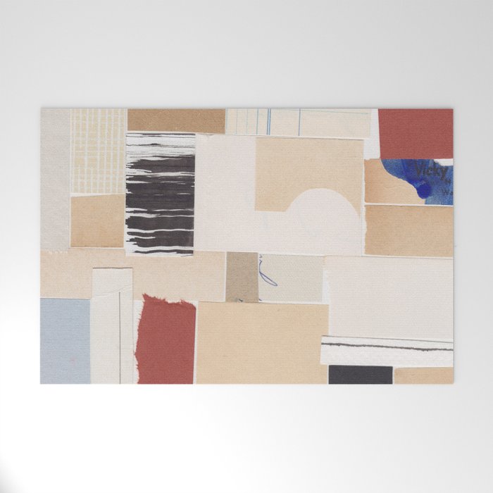 Plan / Mixed Media Collage Welcome Mat Gallery Image 1