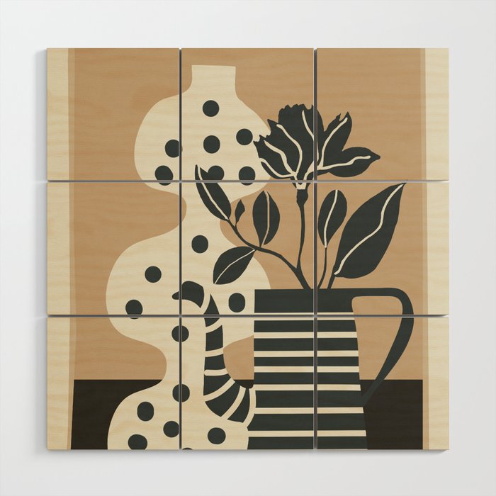 Teapot Garden 8 Wood Wall Art Gallery Image 1