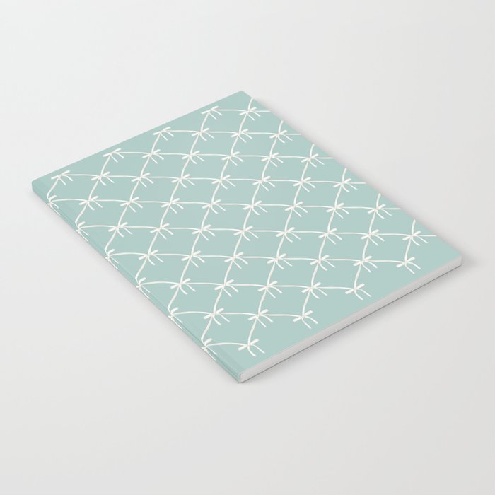 Bows & Ribbons Pattern XXVIII Pastel Mint Green Notebook Gallery Image 2
