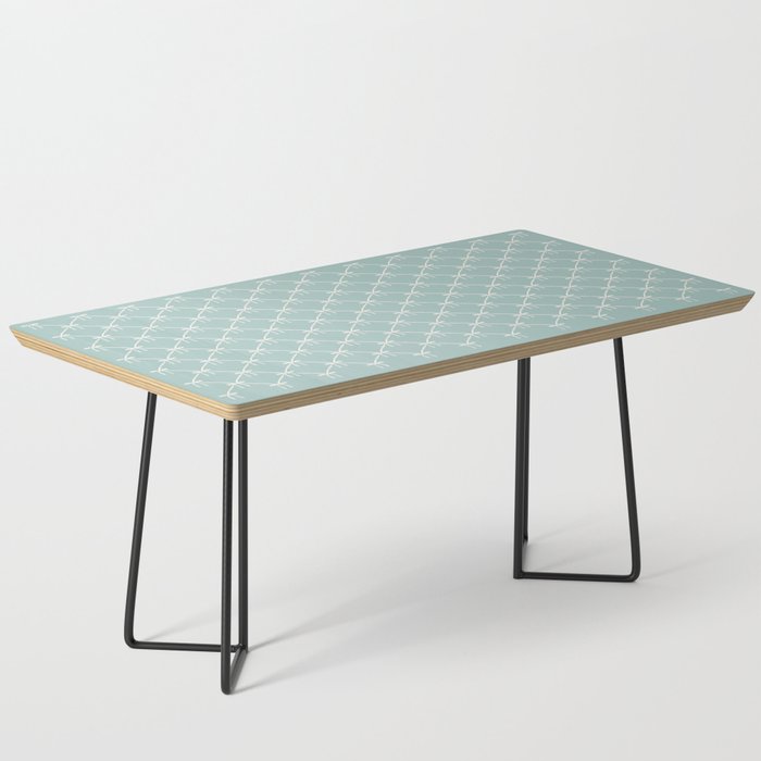 Bows & Ribbons Pattern XXVIII Pastel Mint Green Coffee Table Gallery Image 1