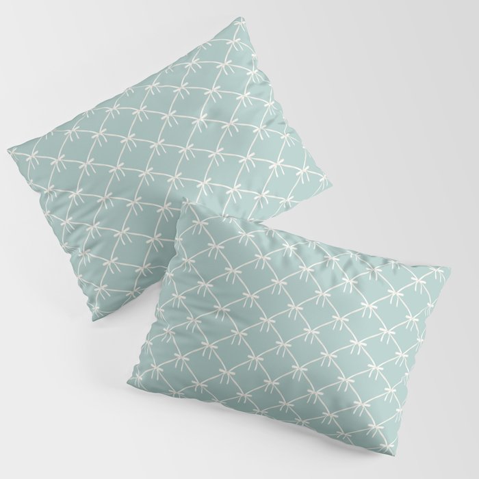 Bows & Ribbons Pattern XXVIII Pastel Mint Green Pillow Sham Gallery Image 3