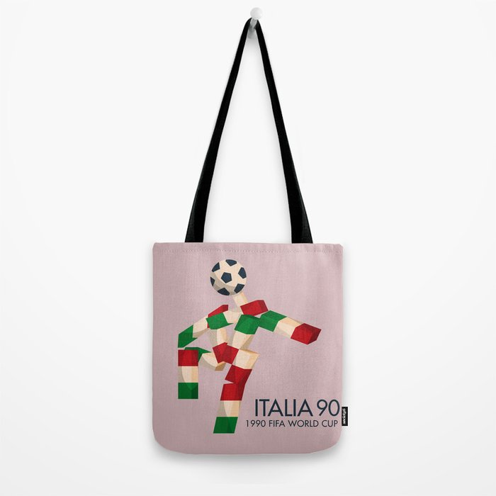 Vintage World Cup poster, Ciao, Italia 90 mascot, old football print Tote Bag Gallery Image 2
