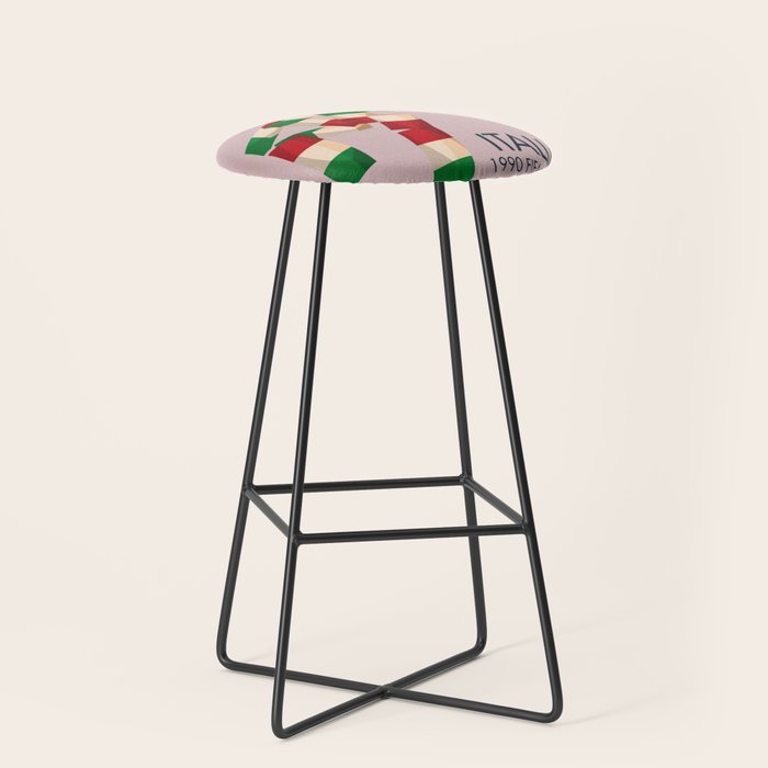 Vintage World Cup poster, Ciao, Italia 90 mascot, old football print Stool Gallery Image 1