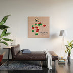 Vintage World Cup poster, Ciao, Italia 90 mascot, old football print Wood Wall Art Gallery Image 2