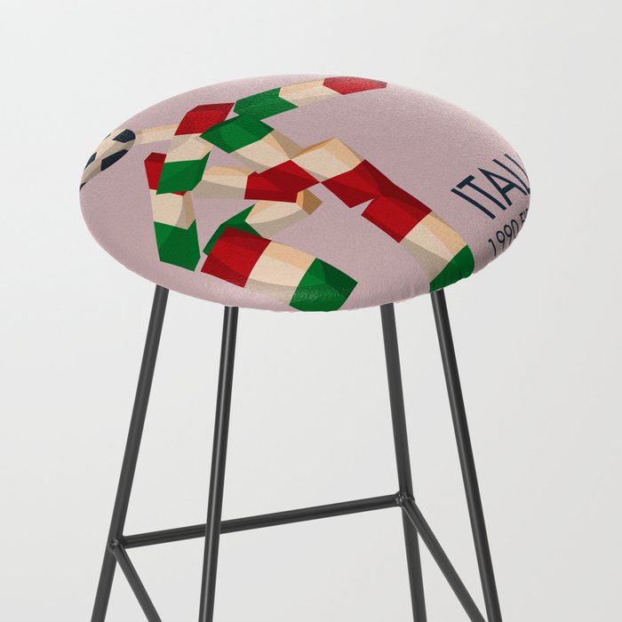 Vintage World Cup poster, Ciao, Italia 90 mascot, old football print Stool Gallery Image 2