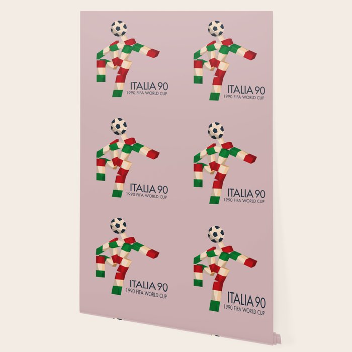 Vintage World Cup poster, Ciao, Italia 90 mascot, old football print Wallpaper Gallery Image 2
