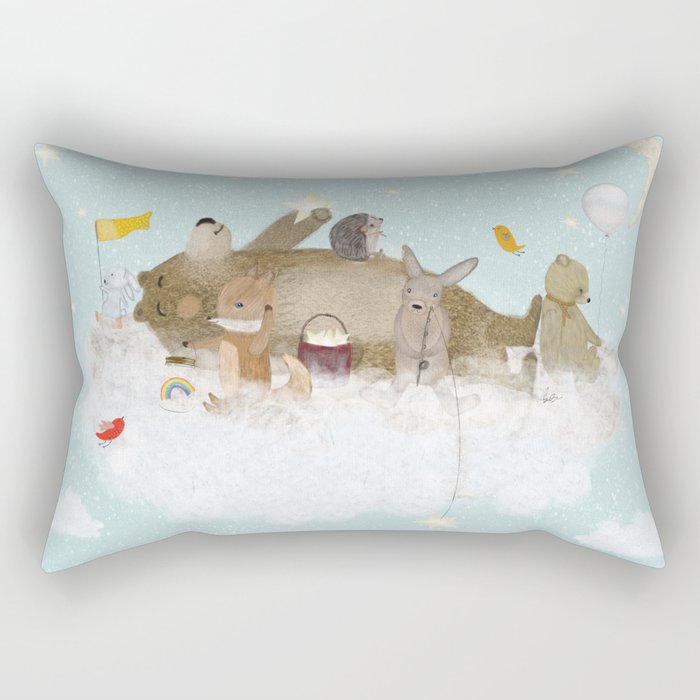 with the clouds Rectangular Pillow Gallery Image 2