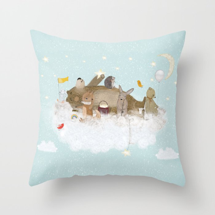 with the clouds Throw Pillow Gallery Image 6